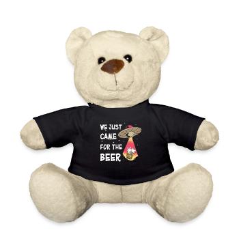 Lustige Aliens - We just came for the beer - UFO - Teddy - Schwarz - Vorne