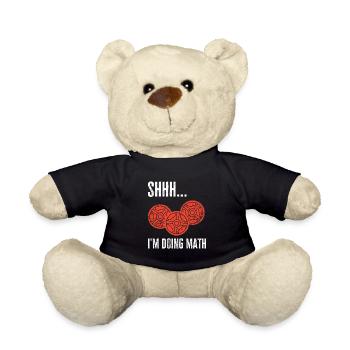 Shhh Im Faire des Maths Drôle Haltérophilie Fitness - Nounours - noir - Devant