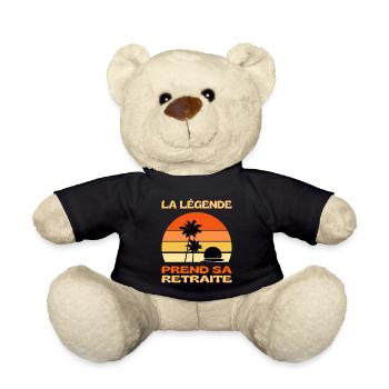 La Légende Prend Sa Retraite 2023 Cadeau Humour - Nounours - noir - Devant