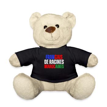 Francais De Racines Marocaines Franco Marocain - Nounours - noir - Devant