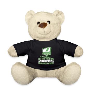 Entwickler Coder Programmierer - Teddy - Schwarz - Vorne
