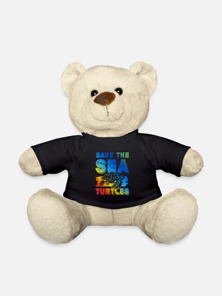 save the ocean schildkröte - Teddy - Schwarz