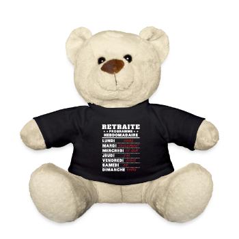 Retraite programme hebdomad retraite rigolo - Nounours - noir - Devant
