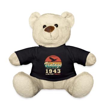 Jahrgang 1943 Geburtstagsgeschenk Jahrgang 1943 - Teddy - Schwarz - Vorne