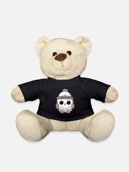 Eule Winter Tier Niedlich Comic - Teddy - Schwarz
