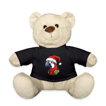Parrot Christmas Animal Head - Teddy Bear - black - Front