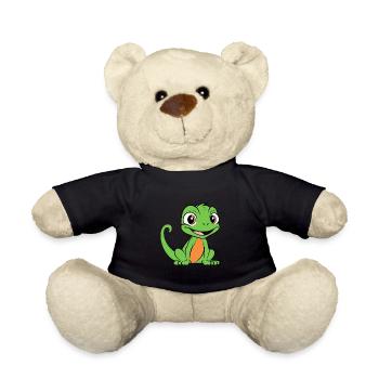 Humour petit lézard - Nounours - noir - Devant