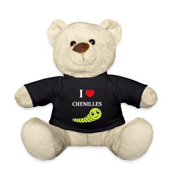 Chenilles insecte Amour petite chenille - Nounours - noir - Devant