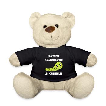 Chenilles insecte Amour petite chenille - Nounours - noir - Devant