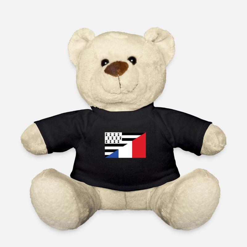 Bretagne Flagge Bretonisches Geschenk Frankreich - Teddy - Schwarz