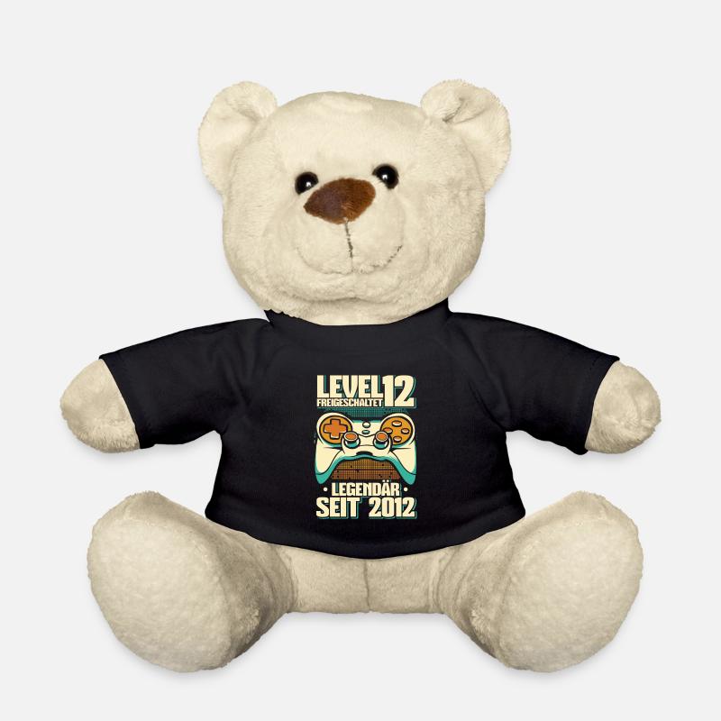 Gaming 12. Geburtstag 12 Jahre Gamer - Teddy - Schwarz