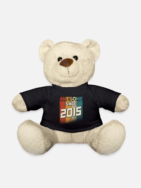 Awesome since 2015 Mädchen Junge 9. Geburtstag - Teddy - Schwarz