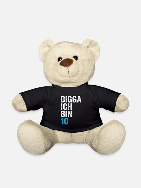Digga ich bin 10. Geburtstag Junge 10. Geburtstag - Teddy - Schwarz