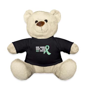The Cancer Came Saw I Won Battle Awareness - Teddy Bear - black - Front