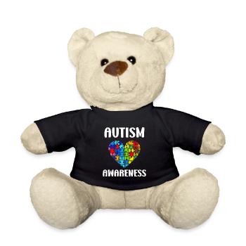 sensibilisation a l'autisme autiste - Nounours - noir - Devant