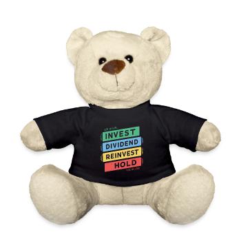 Funny Dividend Investor Financial Independence - Teddy Bear - black - Front
