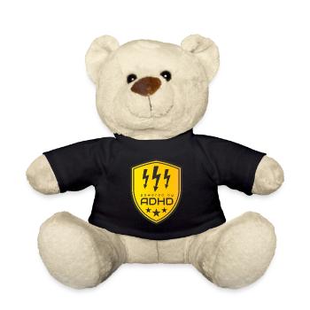 Powered By ADHD - Teddy Bear - black - Front