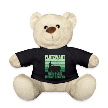 Platzwart Garten Rasenmäher Geschenk - Teddy - Schwarz - Vorne