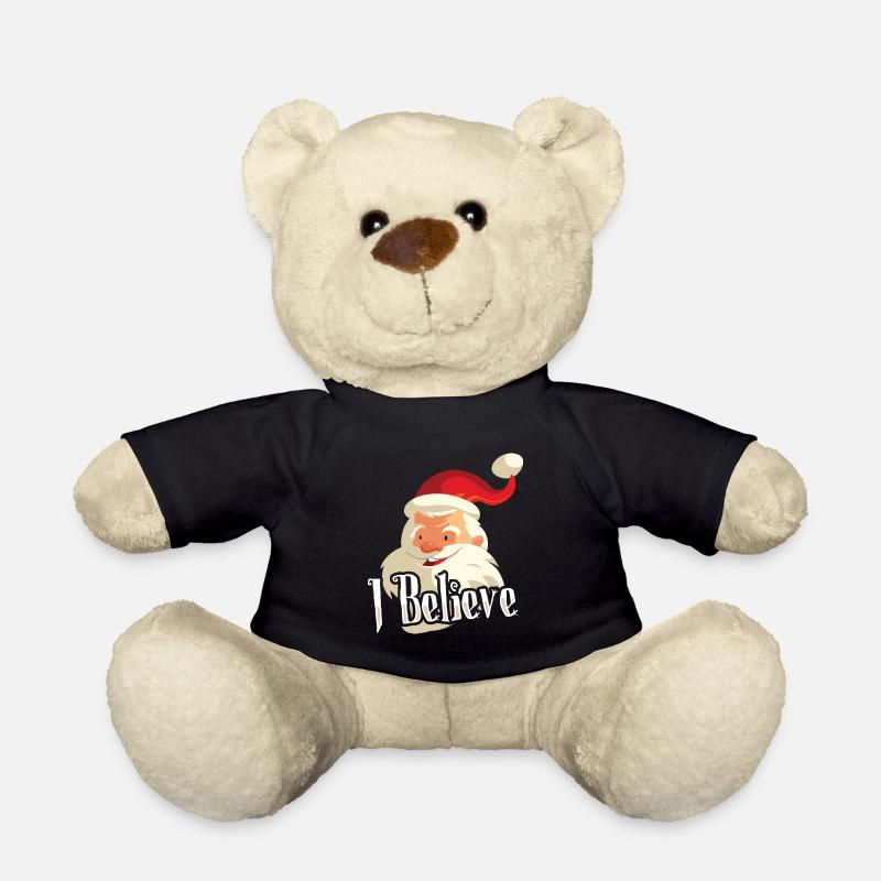 Santa Claus - I Believe - Teddy Bear - black
