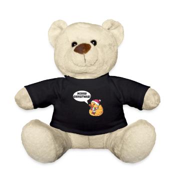 Frohe Weihnachten Ente Feiertage Geschenk - Teddy - Schwarz - Vorne
