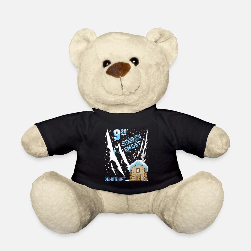 Ein schoener Skitag geht zu Ende die Hütte ruft - Teddy - Schwarz