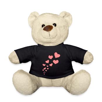 hearts garland - Teddy Bear - black - Front