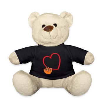 Sloth Valentines Day, Womens Sloths Valentine Hear - Nounours - noir - Devant