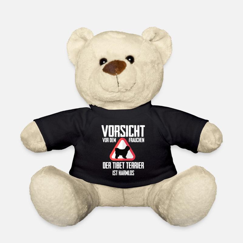 Vorsicht vor dem Frauchen - Tibet Terrier - Teddy - Schwarz