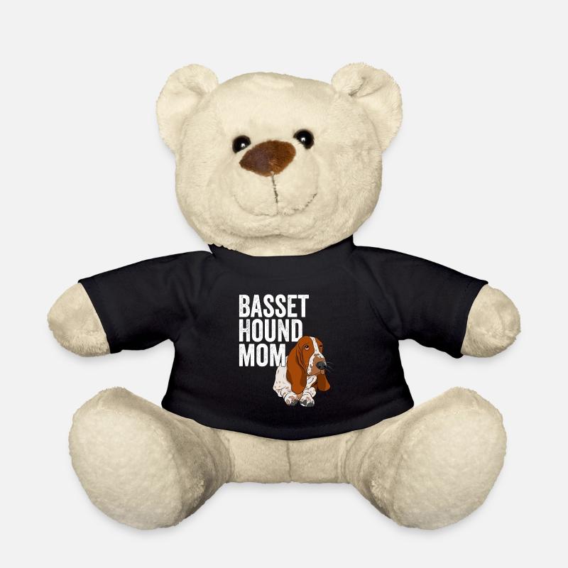 Maman Basset Hound - Nounours - noir