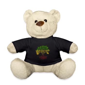 Tree Roots Rasta Lion Reggae bonnes vibrations - Nounours - noir - Devant