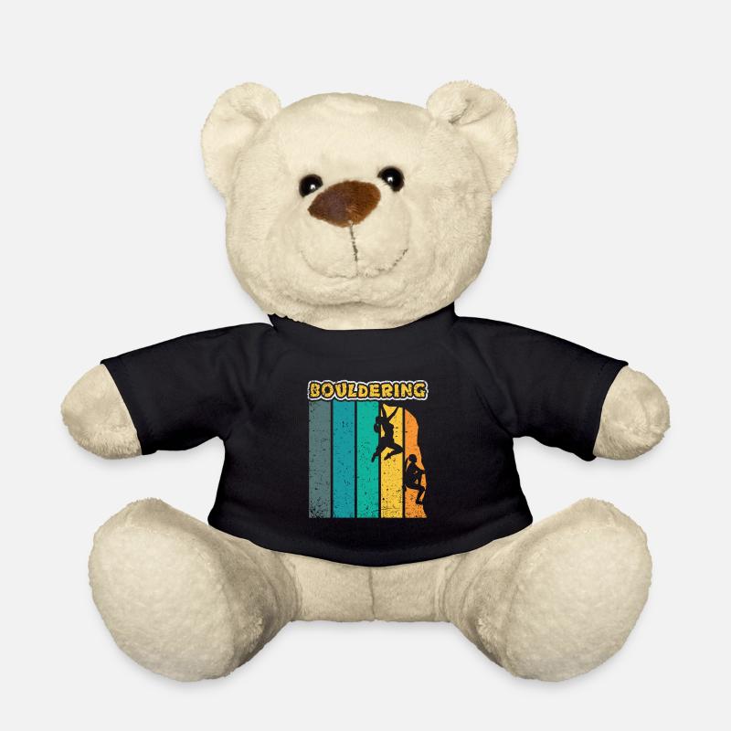 Bouldern Klettern Kletterer Boulderer Geschenk - Teddy - Schwarz