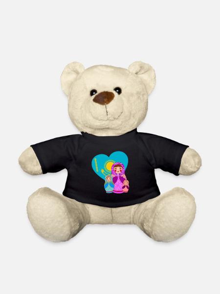 Babuschka Matrjoschka Design mit Kasachstan Flagge - Teddy - Schwarz