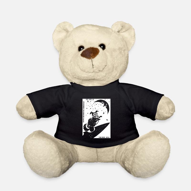 Laika URSS URSS Chien de l’espace cadeau Russie - Nounours - noir