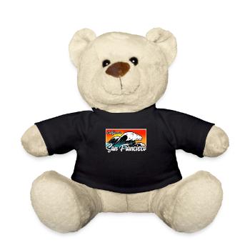 San Francisco California vintage retro - Teddy Bear - black - Front