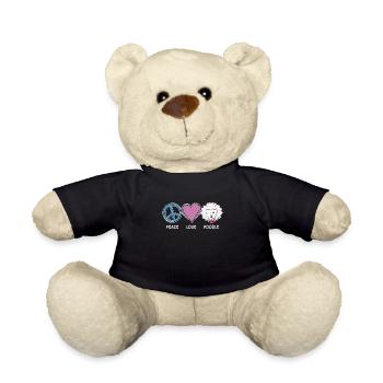 Paix Amour Caniche Amoureux des chiens - Nounours - noir - Devant