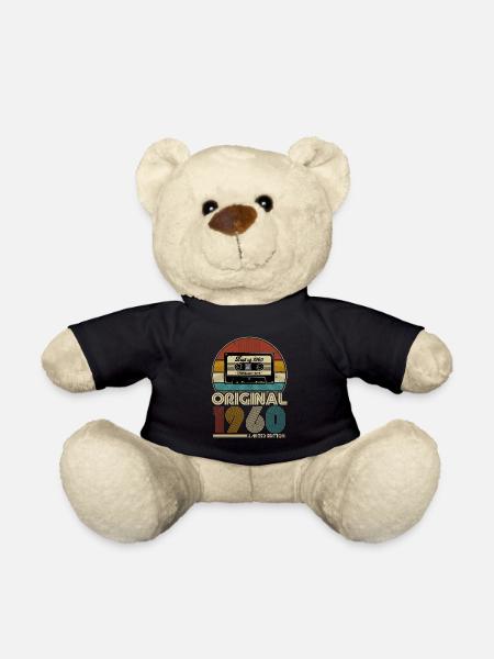 1960 Jahrgang Geburtstag Retro Vintage Geschenk - Teddy - Schwarz