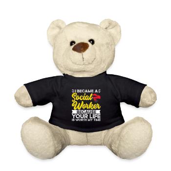 School Social Work Month Heart - Teddy - Schwarz - Vorne