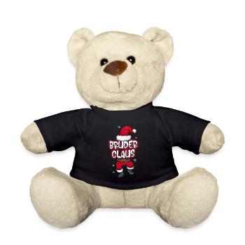 Bruder Claus Weihnachtsmann Kostüm Familien Outfit - Teddy - Schwarz - Vorne