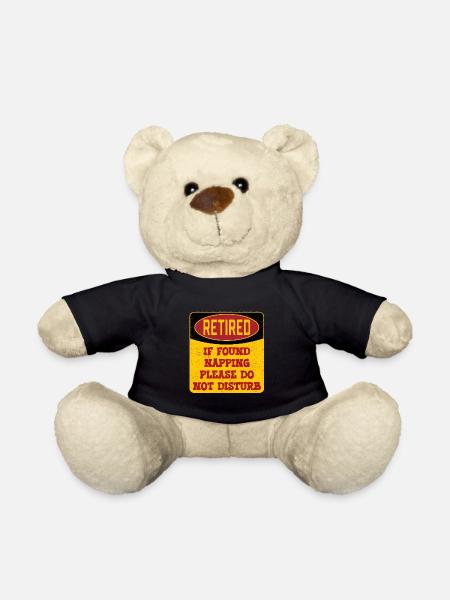 Im Ruhestand, wenn ein Nickerchen gefunden wird, bitte nicht stören - Teddy - Schwarz