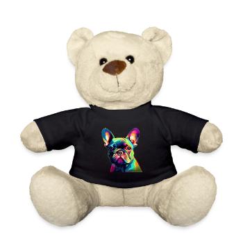 Französische Bulldogge Bunt - Teddy - Schwarz - Vorne