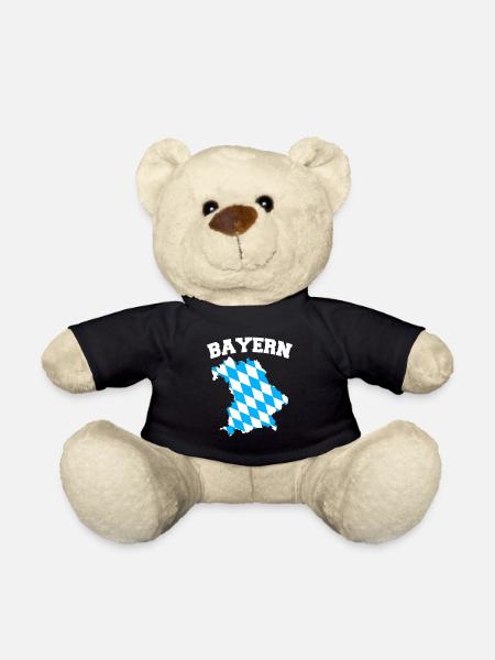 Freistaat Bayern Bayrisch - Teddy - Schwarz