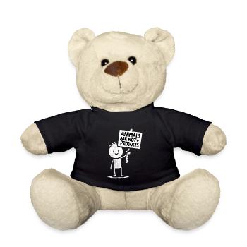 Ethical Animal Advocate Minimalist Doodle - Teddy - Schwarz - Vorne
