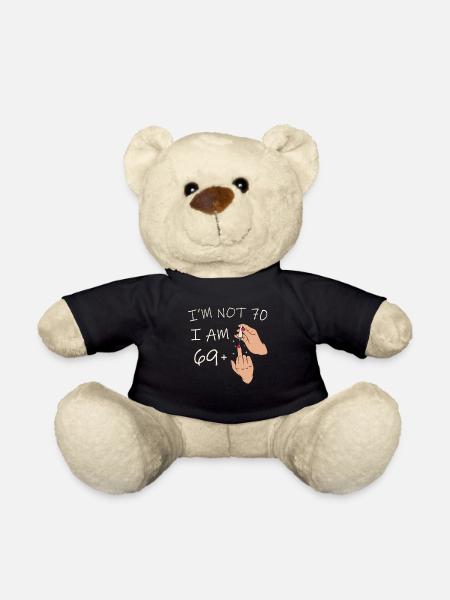Ich bin nicht 70, ich bin 69 plus 1 Mittelfinger, 70 - Teddy - Schwarz