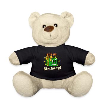 Lustiges Geburtstag Niedliches Cartoon Retro Vintage Geschenk - Teddy - Schwarz - Vorne