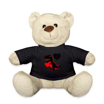 Kontrastreicher Baby-t-rex - Teddy - Schwarz - Vorne