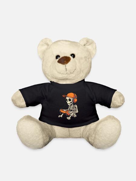 Skelett Halloween Gamer Gaming Junge Kinder Boy - Teddy - Schwarz