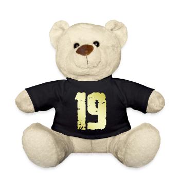 19 Zahl Vintage - Teddy - Schwarz - Vorne