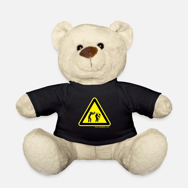 Gefahrenschild Posaune - Teddy - Schwarz