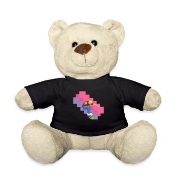 Skateboard Stunt Skateboarder Freizeitsport Hobby - Teddy - Schwarz - Vorne