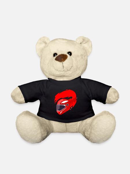 Helmet motorcycle helmet racing motorsport - Teddy Bear - black